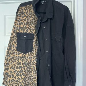 Missguided oversized button down, heavy material